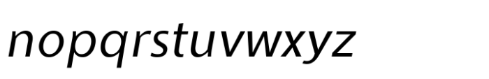 Ninova Light Ital Font LOWERCASE