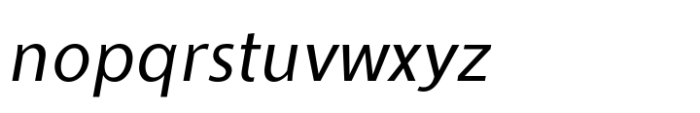 Ninova Light Narrow Ital Font LOWERCASE