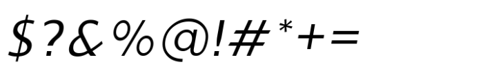 Ninova Light Wide Ital Font OTHER CHARS