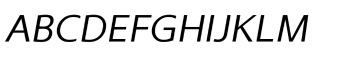 Ninova Light Wide Ital Font UPPERCASE