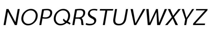 Ninova Light Wide Ital Font UPPERCASE