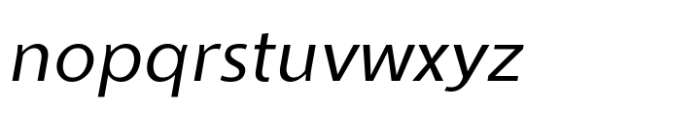 Ninova Light Wide Ital Font LOWERCASE