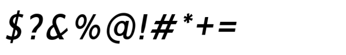 Ninova Medium Condensed Ital Font OTHER CHARS