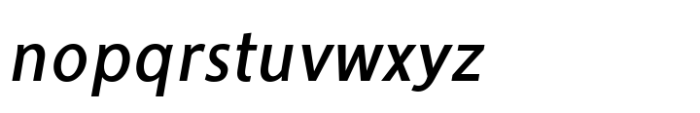 Ninova Medium Condensed Ital Font LOWERCASE