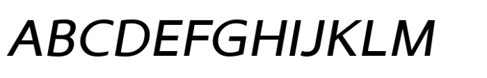 Ninova Medium Expanded Ital Font UPPERCASE