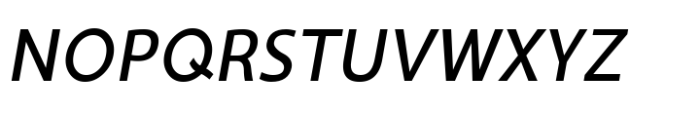 Ninova Medium Narrow Ital Font UPPERCASE