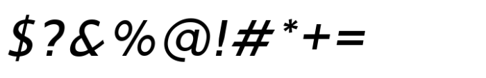 Ninova Medium Wide Ital Font OTHER CHARS