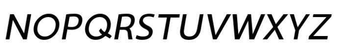 Ninova Medium Wide Ital Font UPPERCASE