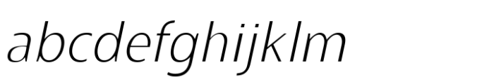 Ninova Pro Thin Italic Con Font LOWERCASE