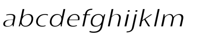 Ninova Pro Thin Italic Exp Font LOWERCASE