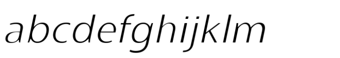 Ninova Pro Thin Italic Font LOWERCASE