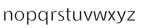 Ninova Pro Thin Font LOWERCASE