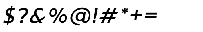 Ninova Semi Bold Expanded Ital Font OTHER CHARS