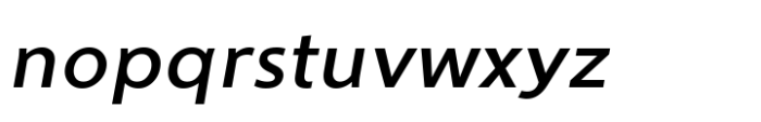 Ninova Semi Bold Expanded Ital Font LOWERCASE