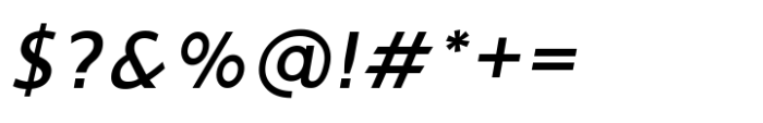 Ninova Semi Bold Wide Ital Font OTHER CHARS