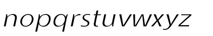 Ninova Thin Italic Exp Font LOWERCASE