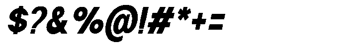Nira Nara Black Condensed Slanted Font OTHER CHARS
