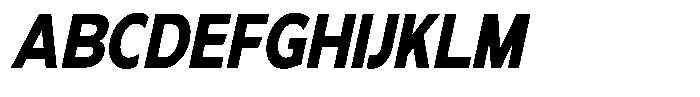 Nira Nara Black Condensed Slanted Font UPPERCASE
