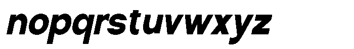 Nira Nara Black Condensed Slanted Font LOWERCASE