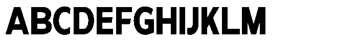 Nira Nara Black Condensed Font UPPERCASE
