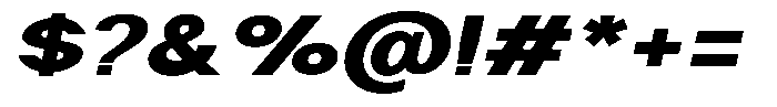 Nira Nara Black Expanded Slanted Font OTHER CHARS