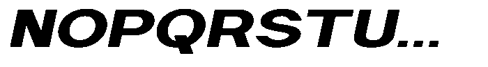 Nira Nara Black Expanded Slanted Font UPPERCASE