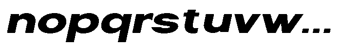 Nira Nara Black Expanded Slanted Font LOWERCASE