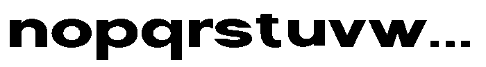 Nira Nara Black Expanded Font LOWERCASE