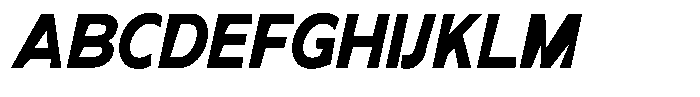 Nira Nara Black Semi Condensed Slanted Font UPPERCASE