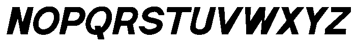 Nira Nara Black Semi Condensed Slanted Font UPPERCASE