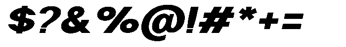 Nira Nara Black Semi Expanded Slanted Font OTHER CHARS
