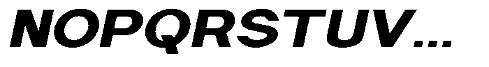 Nira Nara Black Semi Expanded Slanted Font UPPERCASE