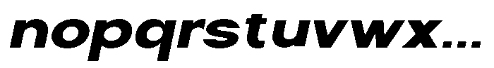Nira Nara Black Semi Expanded Slanted Font LOWERCASE