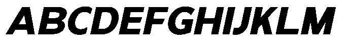 Nira Nara Black Slanted Font UPPERCASE