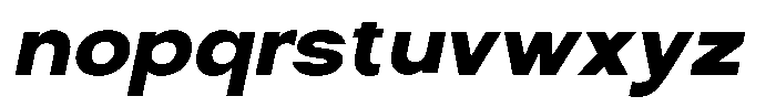 Nira Nara Black Slanted Font LOWERCASE