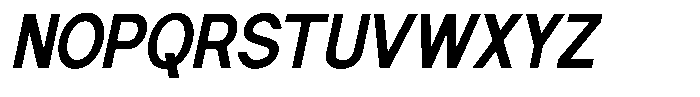 Nira Nara Bold Condensed Slanted Font UPPERCASE