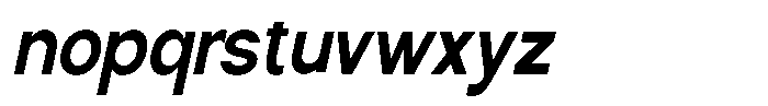 Nira Nara Bold Condensed Slanted Font LOWERCASE