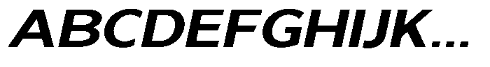 Nira Nara Bold Expanded Slanted Font UPPERCASE