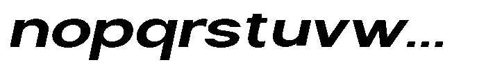 Nira Nara Bold Expanded Slanted Font LOWERCASE