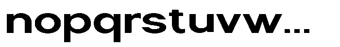 Nira Nara Bold Expanded Font LOWERCASE