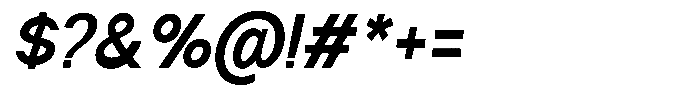 Nira Nara Bold Semi Condensed Slanted Font OTHER CHARS