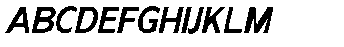 Nira Nara Bold Semi Condensed Slanted Font UPPERCASE