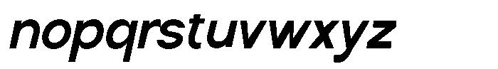 Nira Nara Bold Semi Condensed Slanted Font LOWERCASE