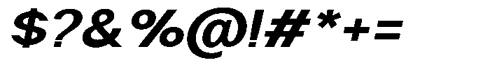 Nira Nara Bold Semi Expanded Slanted Font OTHER CHARS