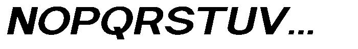 Nira Nara Bold Semi Expanded Slanted Font UPPERCASE