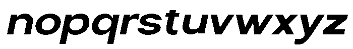 Nira Nara Bold Semi Expanded Slanted Font LOWERCASE