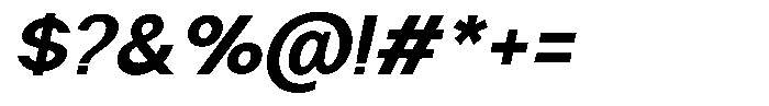 Nira Nara Bold Slanted Font OTHER CHARS