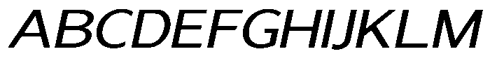 Nira Nara Expanded Slanted Font UPPERCASE