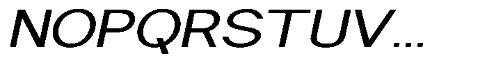 Nira Nara Expanded Slanted Font UPPERCASE