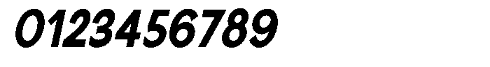 Nira Nara Extra Bold Condensed Slanted Font OTHER CHARS